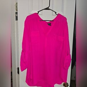 Torrid Hot Pink Blouse
